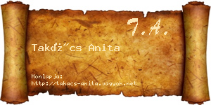 Takács Anita névjegykártya