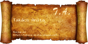 Takács Anita névjegykártya