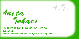 anita takacs business card